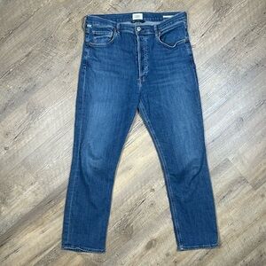 Citizens of Humanity Jolene 32 Button Fly Distressed Vintage Slim High Rise